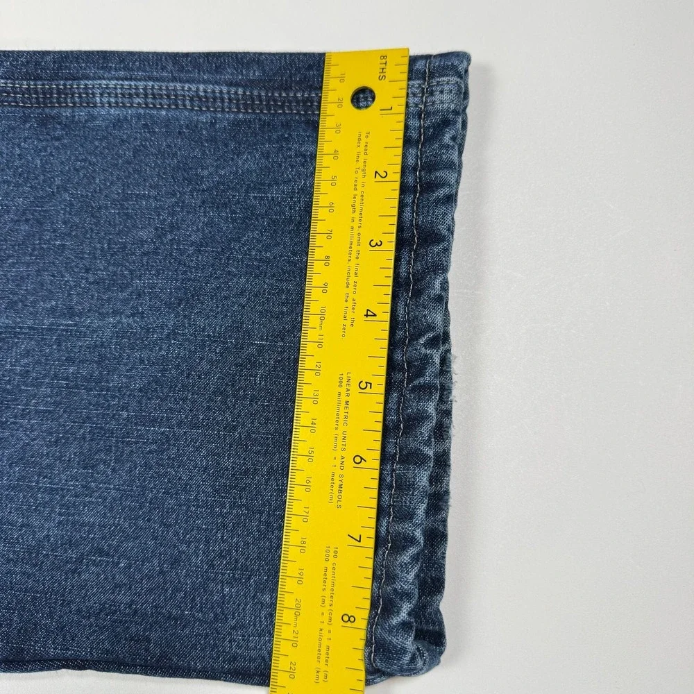 Wrangler Authentics Fleece Lined Carpenter Jeans Mens 32x29 Blue Winter Workwear